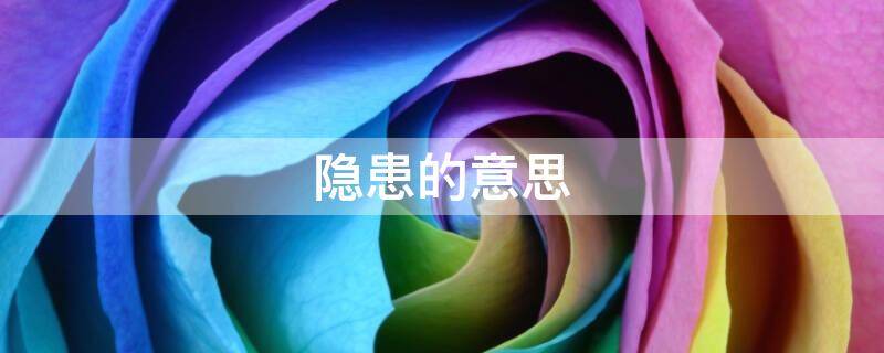 隐患的意思 解除安全隐患的意思