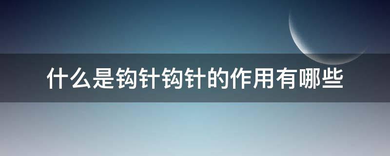 什么是钩针钩针的作用有哪些 钩针的用途