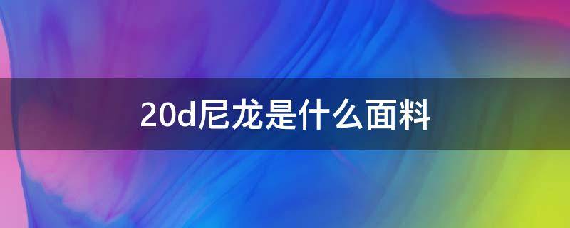 20d尼龙是什么面料（30d尼龙面料）