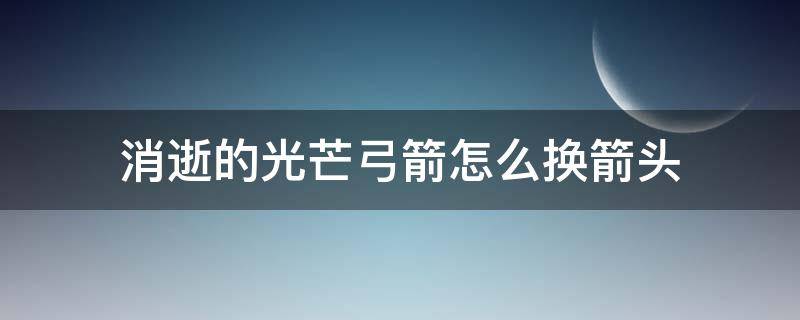 消逝的光芒弓箭怎么换箭头 消逝的光芒弓箭怎么换箭头ps4