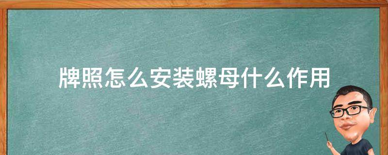牌照怎么安装螺母什么作用（安装牌照螺母怎么安）