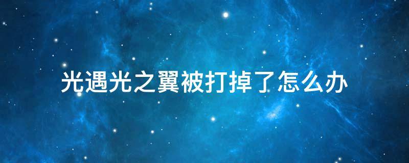 光遇光之翼被打掉了怎么办 光遇光之翼全部被打掉了怎么办