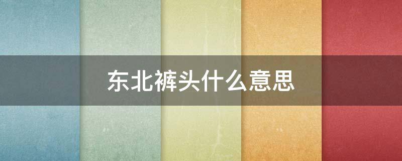 东北裤头什么意思 南北方的裤头是什么意思