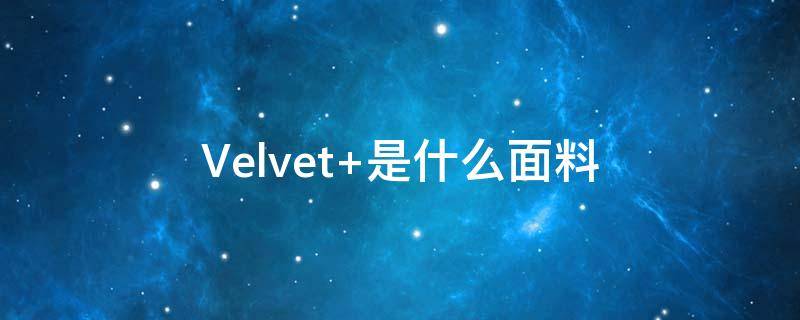 Velvet velvet翻译