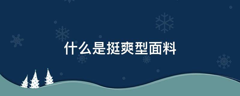 什么是挺爽型面料（舒服面料是什么样的）