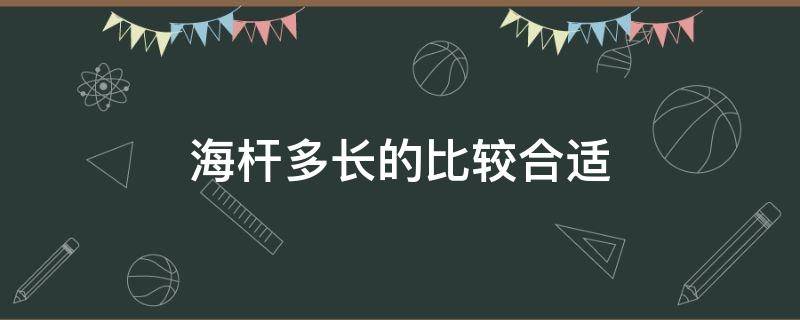 海杆多长的比较合适（海竿用多长的杆子最合适）