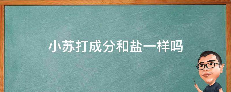 小苏打成分和盐一样吗 小苏打是不是盐类