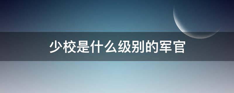 少校是什么级别的军官 少校是什么级别的军官工资