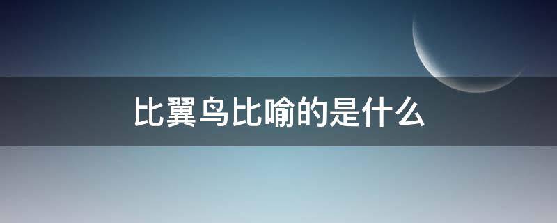 比翼鸟比喻的是什么 比翼鸟比喻什么?