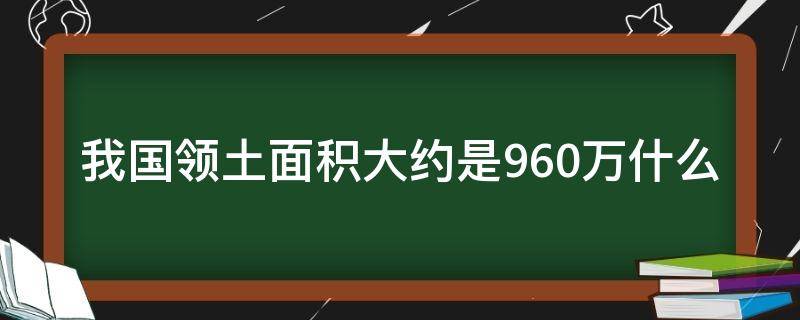 我国领土面积大约是960万什么（我国领土面积大约是960万）