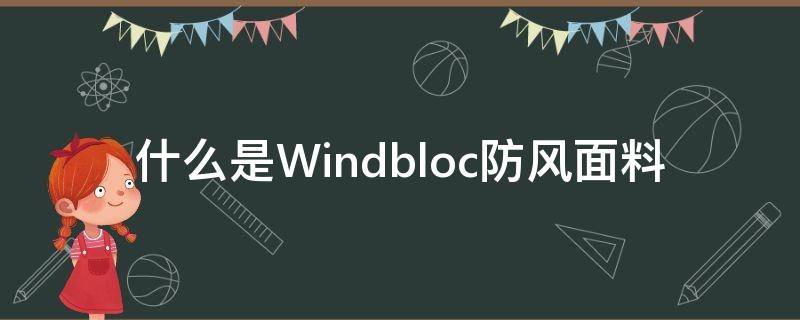 什么是Windbloc防风面料（windstopper面料）