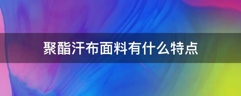 聚酯汗布面料有什么特点（聚酯布是什么面料）