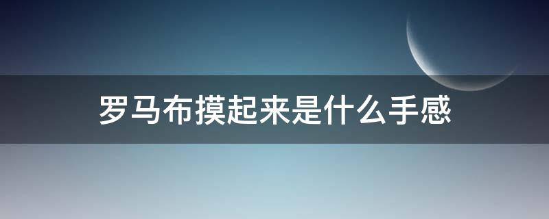 罗马布摸起来是什么手感（罗马布是什么料子）