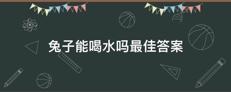 兔子能喝水吗最佳答案（兔子是不是不可以喝水）