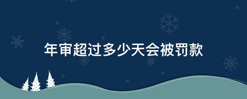 年审超过多少天会被罚款（年审超过几天会罚款吗）