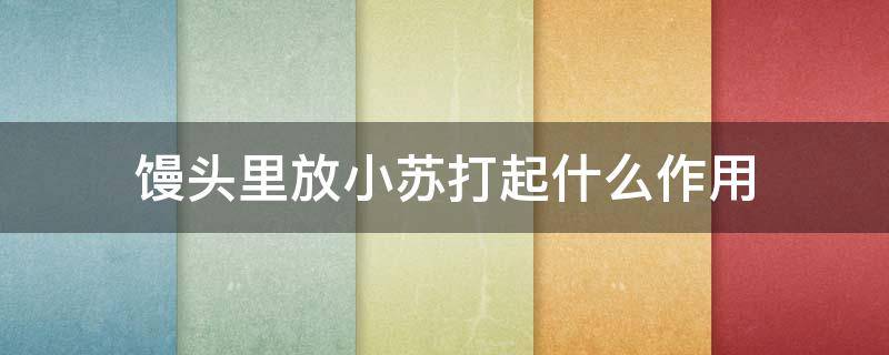 馒头里放小苏打起什么作用 馒头里面加小苏打有什么用