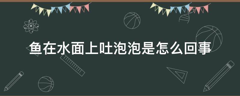 鱼在水面上吐泡泡是怎么回事 鱼在水面上吐泡泡是怎么回事儿?