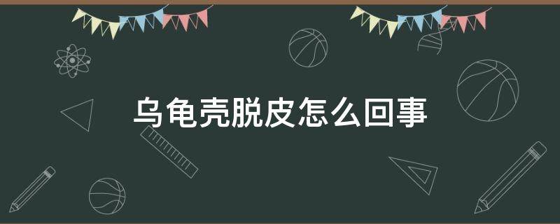 乌龟壳脱皮怎么回事（乌龟壳脱皮怎么回事 有出血）