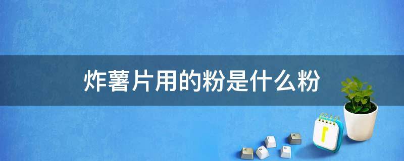炸薯片用的粉是什么粉（薯片上的粉叫什么粉）