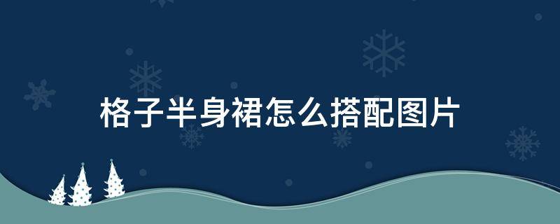 格子半身裙怎么搭配图片（格子半身裙怎么搭配上衣图片欣赏）