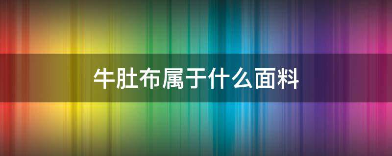 牛肚布属于什么面料 牛肚毛圈布可以做什么衣服