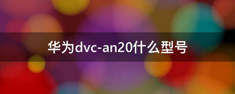 华为dvc-an20什么型号（华为dvcan20什么型号手机）