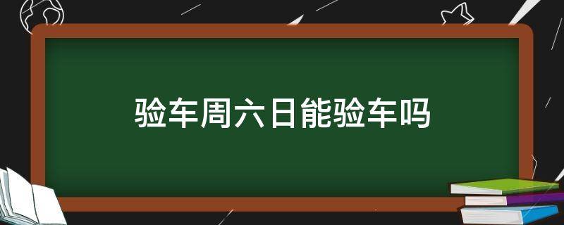 验车周六日能验车吗（验车周六周日可以验吗）