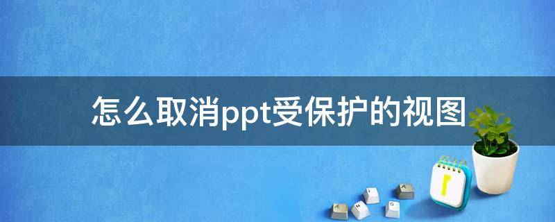 怎么取消ppt受保护的视图 ppt2010受保护的视图怎么取消