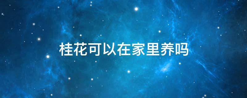 桂花可以在家里养吗（桂花可以在家里养吗?）