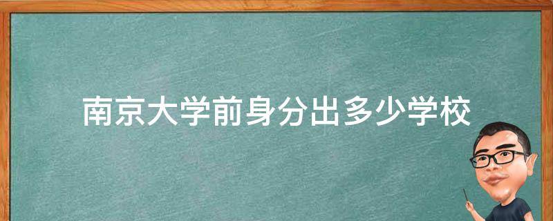 南京大学前身分出多少学校（南京大学拆分出来的）