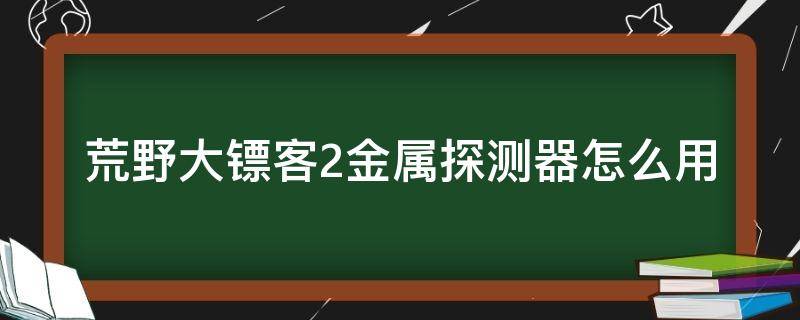 荒野大镖客2金属探测器怎么用 荒野大镖客2收藏家金属探测器有什么用