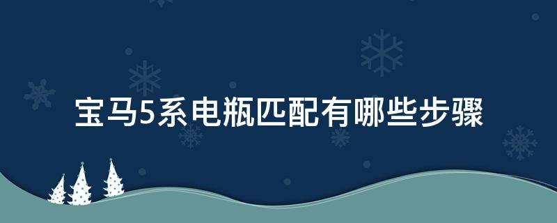 宝马5系电瓶匹配有哪些步骤 宝马5系电瓶匹配方法