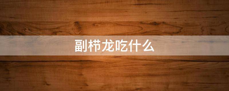 副栉龙吃什么 副栉龙吃什么食物