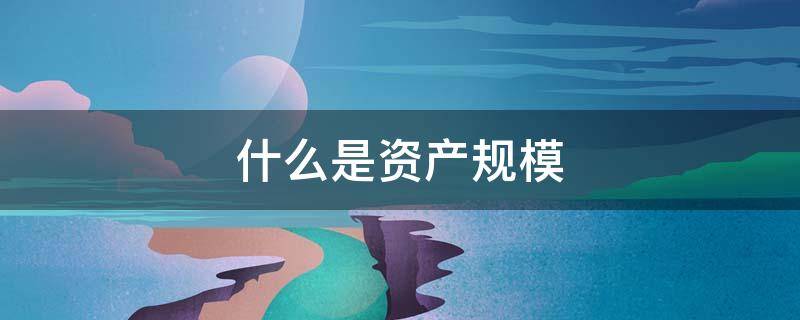 什么是资产规模 资产规模是指什么