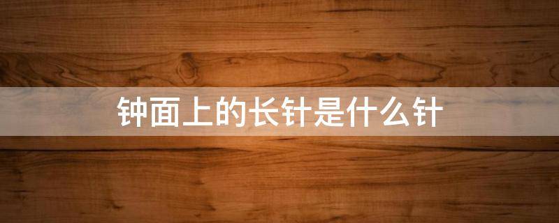 钟面上的长针是什么针 钟面上的长针是什么针转件是什么