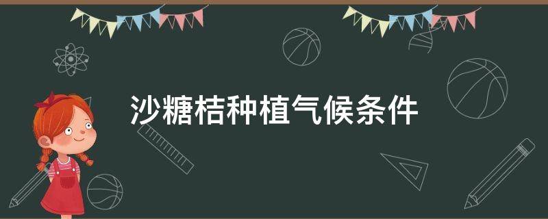 沙糖桔种植气候条件（砂糖桔适应啥地方种植）