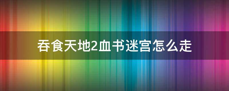 吞食天地2血书迷宫怎么走（吞食天地2重制版血书迷宫怎么走）