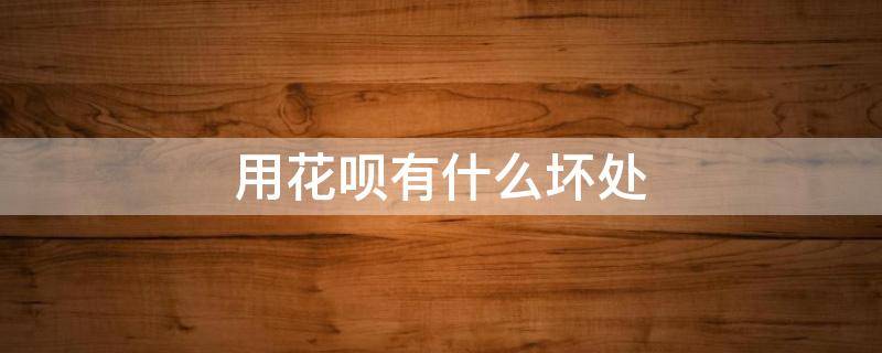 用花呗有什么坏处 使用花呗付款有什么好处与坏处