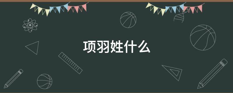 项羽姓什么（项羽姓什么名什么字什么）