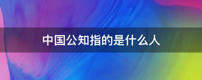 中国公知指的是什么人（谁是中国的公知）