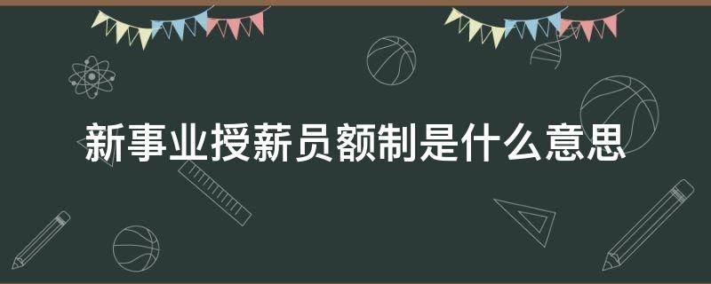 新事业授薪员额制是什么意思（本职位为新事业授薪员额制是什么意思）