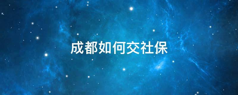 成都如何交社保 成都怎样交社保