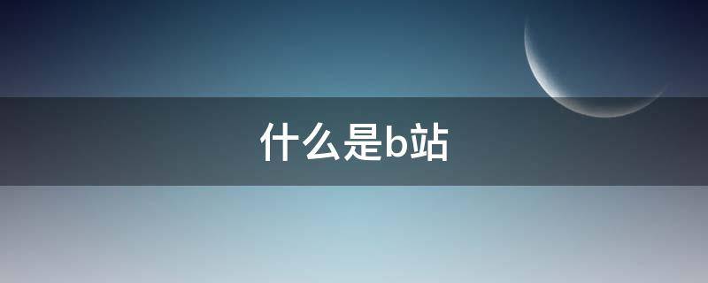 什么是b站（什么是b站直播）