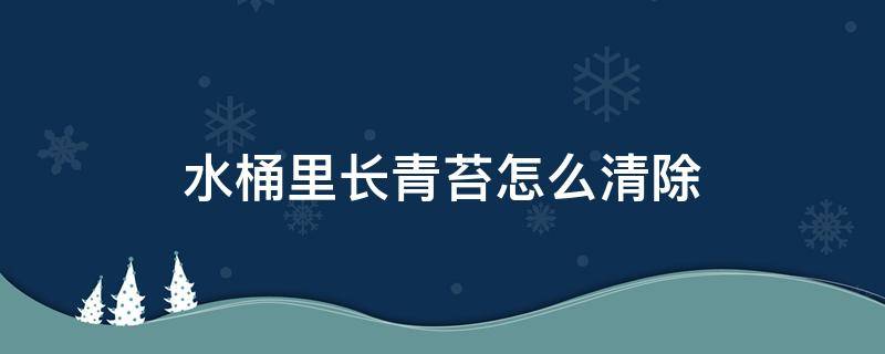 水桶里长青苔怎么清除 水桶长了青苔如何清理