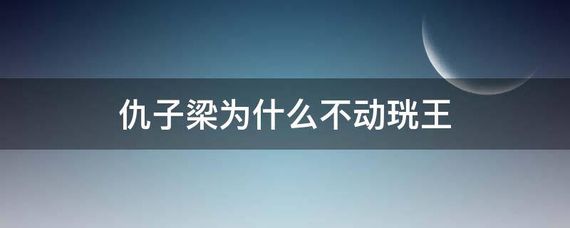 仇子梁为什么不动珖王 仇子梁为何不动珖王