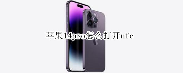 苹果14pro怎么打开nfc 苹果14pro怎么打开4800像素