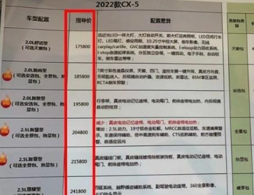 马自达cx5新款2022款报价，马自达cx5落地价