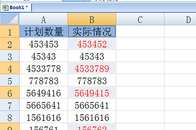 Excel怎么核对两列数据是否一致