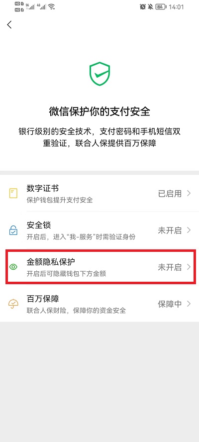 微信余额怎么设置成星号