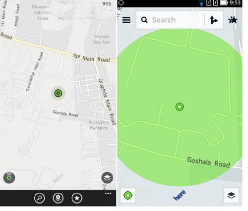 诺基亚Here地图对比:安卓版 vs WP8.1版